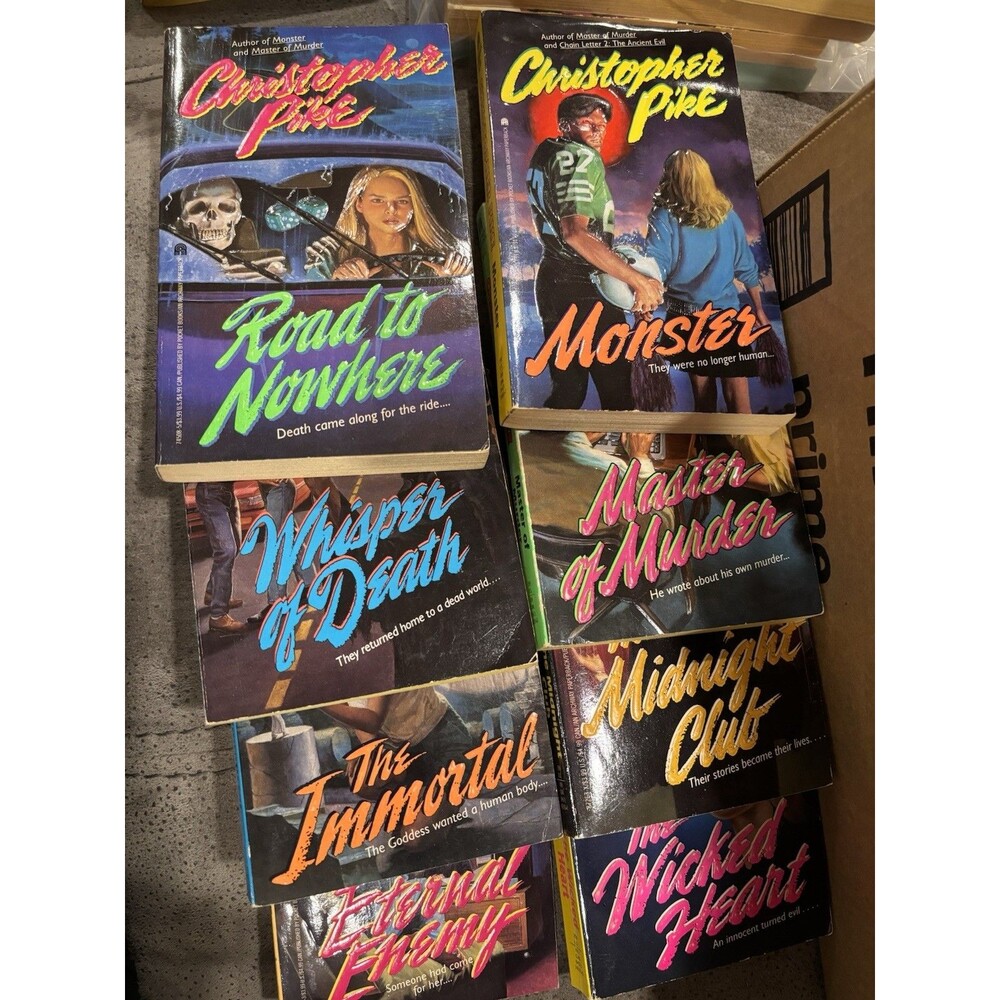 Christopher Pike 8 Book Lot Vintage 90s 1st Print Archway Horror YA Paperbacks